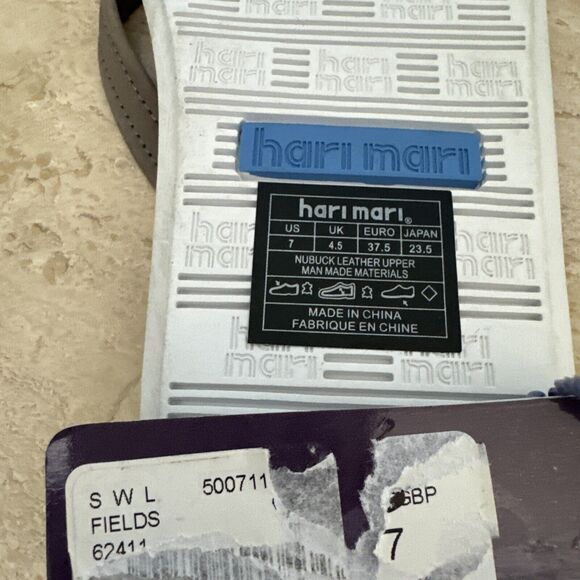 Hari Mari Womens Flips Flops Size 7 Fields Sandal Gray Blue Pink NEW Leather - Picture 9 of 9